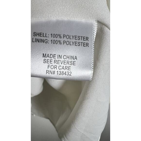 ModCloth Womens Large Cream Pleated Tie Waist Knee‎ Length Career Formal Skirt - Picture 7 of 9